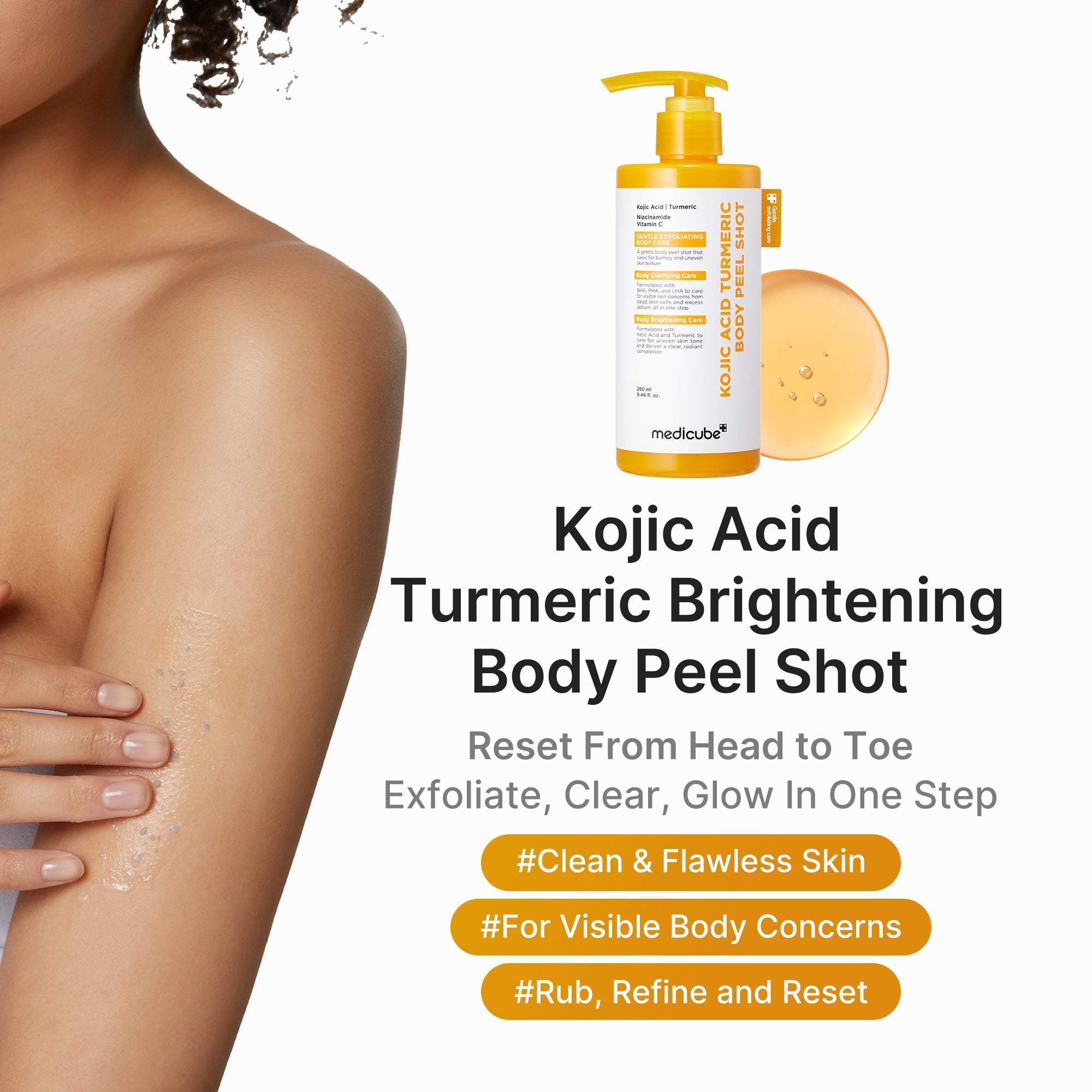Kojic Acid Turmeric Body Peel Shot - Glow Favorites