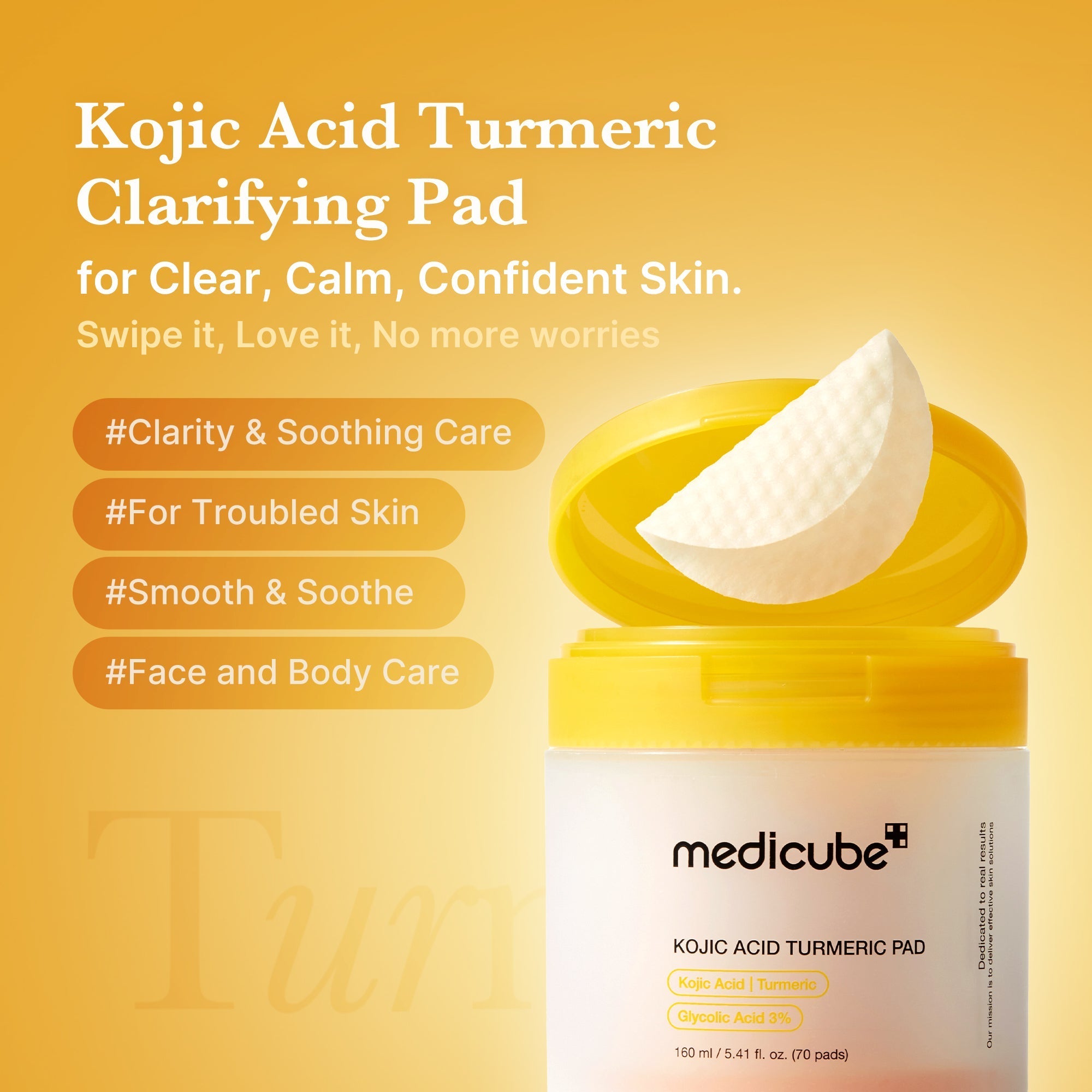 Kojic Acid Tumeric Toner Pad - Glow for Real Life