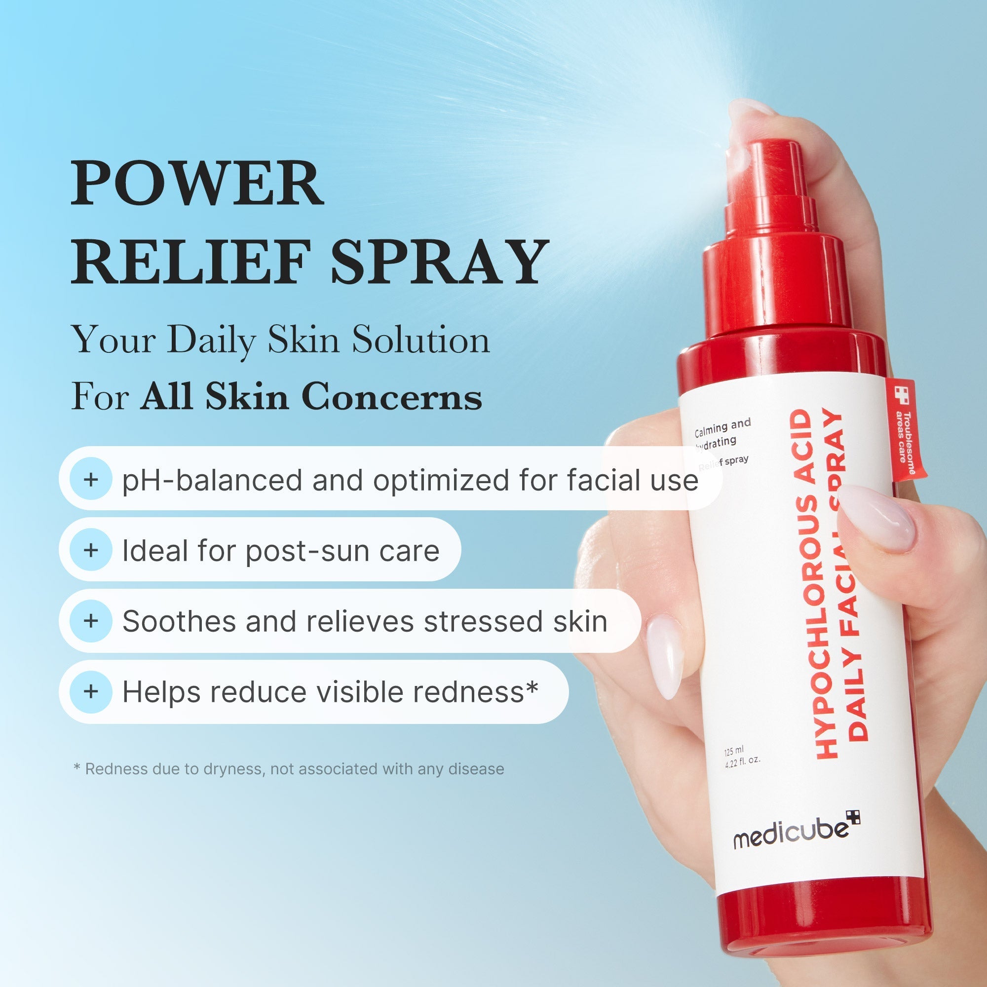 Hypochlorous Acid Power Soothing Spray - Hydrated-Looking Skin