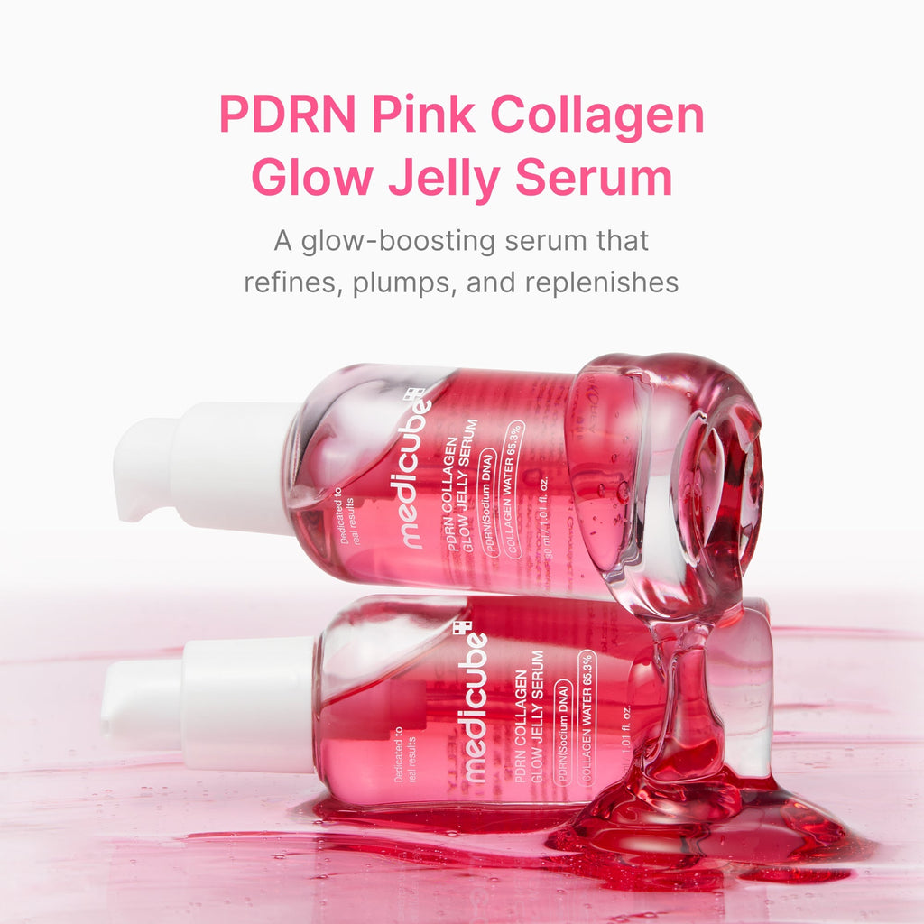 PDRN Pink Collagen Glow Jelly Serum - Soft Glow Look