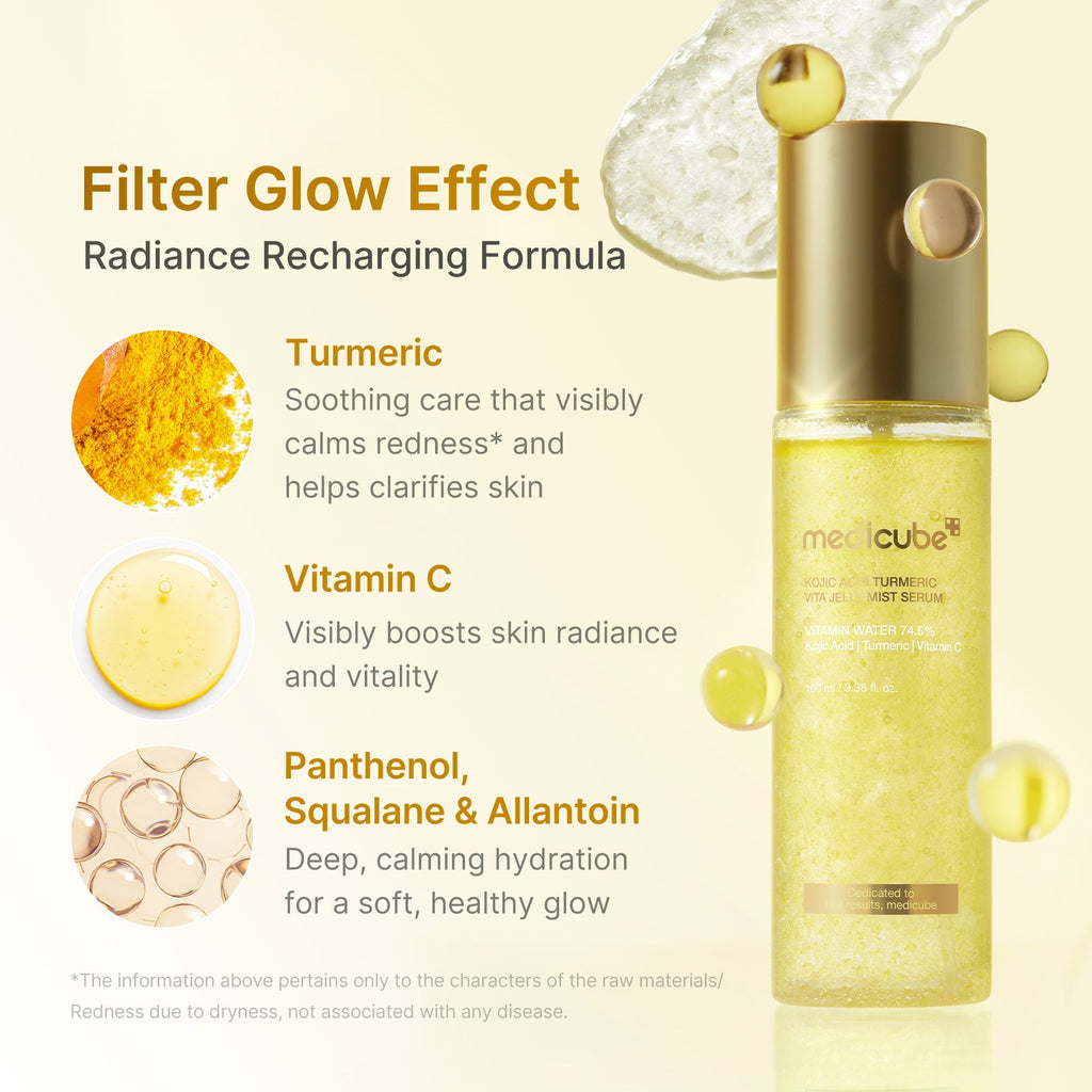 Kojic Acid Turmeric Vitamin Gold Jelly Mist Serum - Daily Face Care