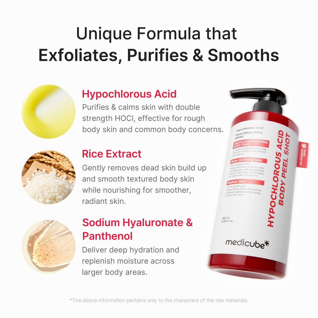 Hypochlorous Acid Rice Body Peel Shot - Ready for Daily Glow