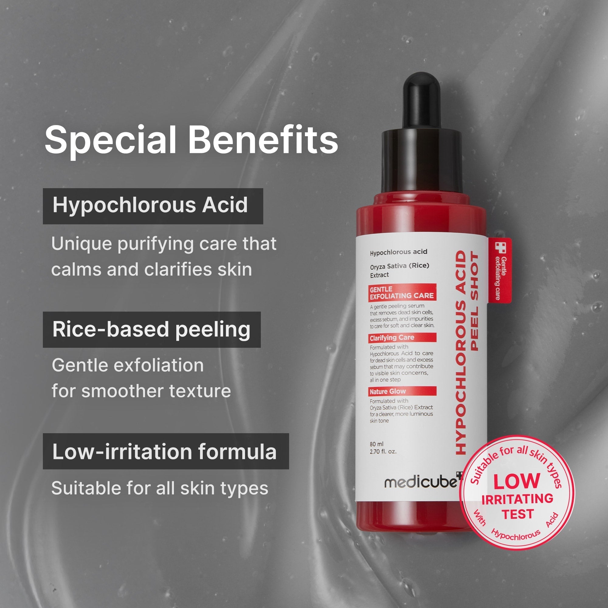 Hypochlorous Acid Rice Peel Shot - Simple Face Care