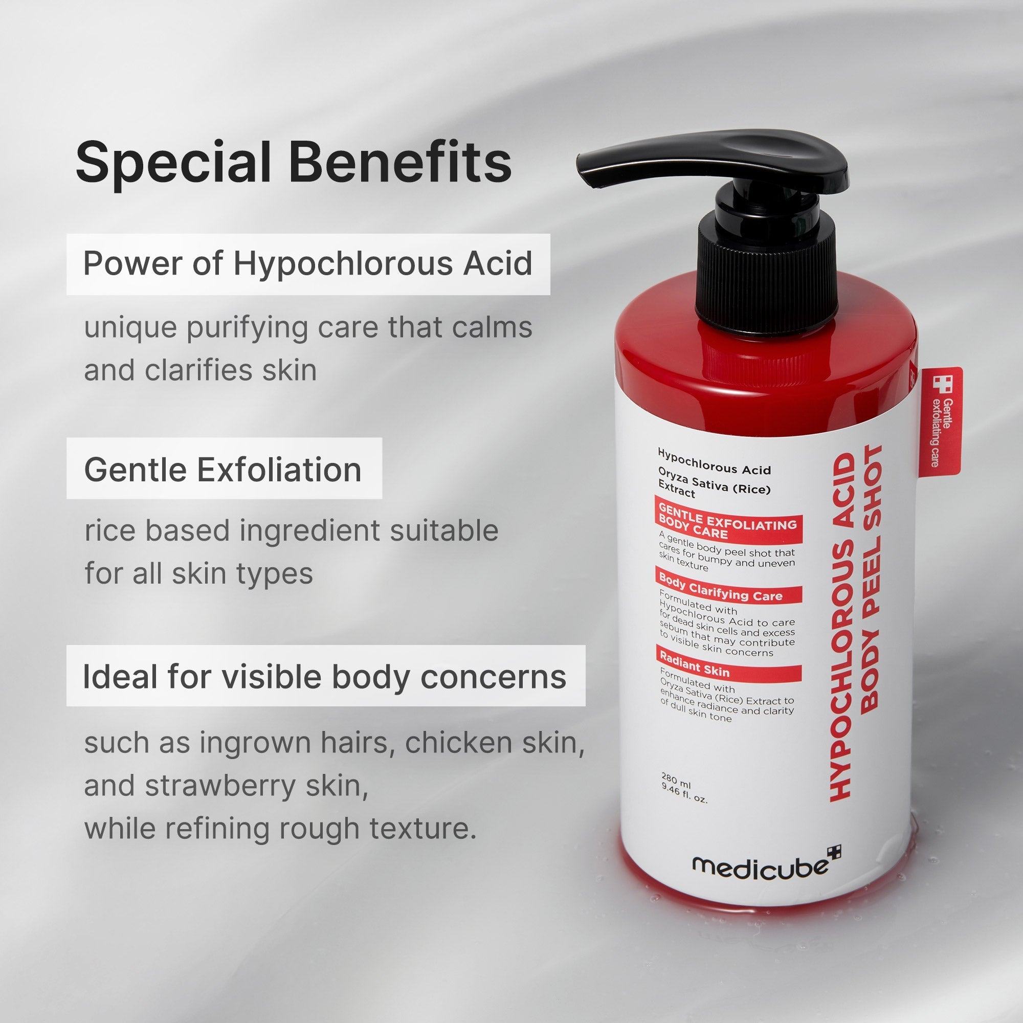 Hypochlorous Acid Rice Body Peel Shot - Ready for Daily Glow