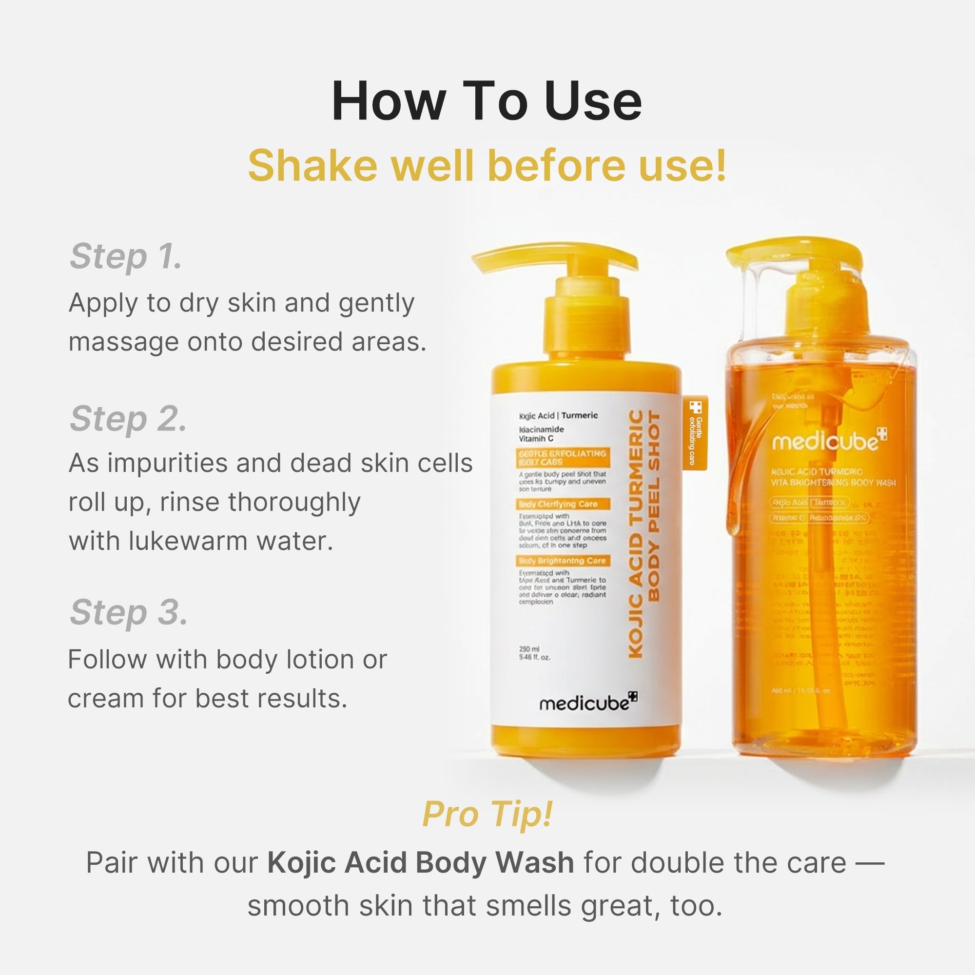 Kojic Acid Turmeric Body Peel Shot - Glow Favorites