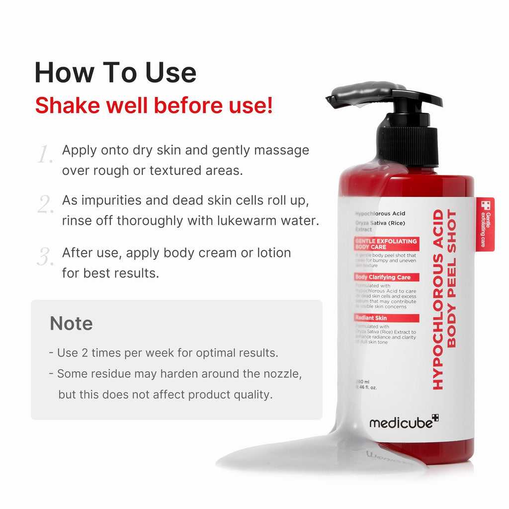 Hypochlorous Acid Rice Body Peel Shot - Ready for Daily Glow