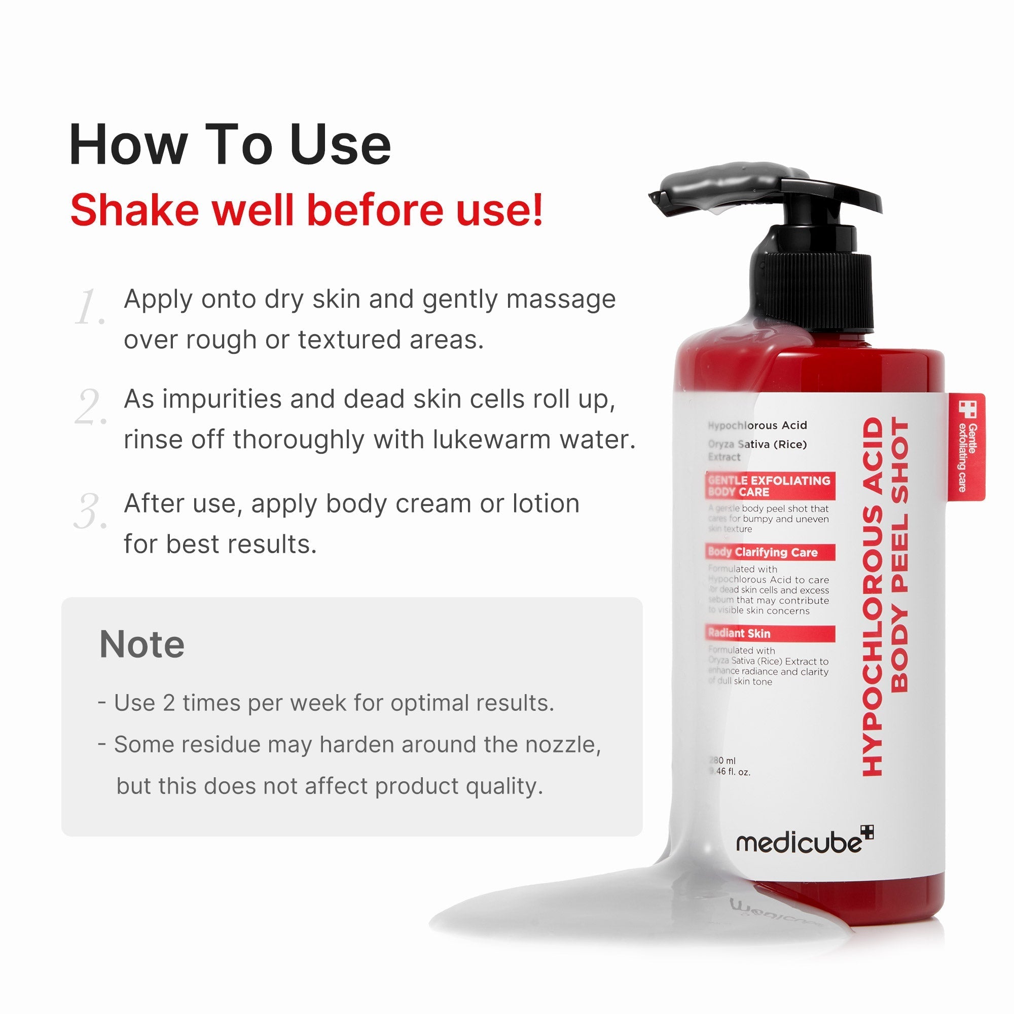 Hypochlorous Acid Rice Body Peel Shot - Ready for Daily Glow