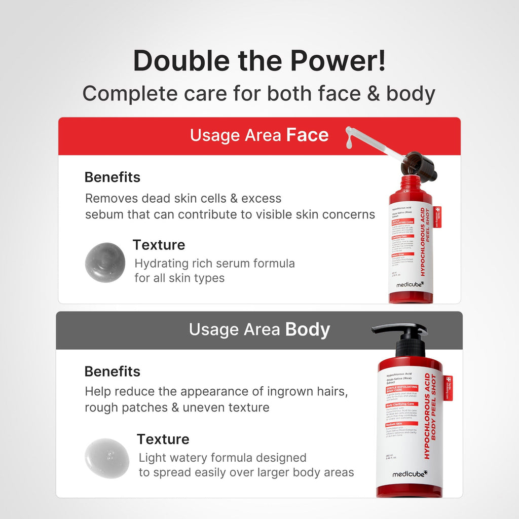 Hypochlorous Acid Rice Body Peel Shot - Ready for Daily Glow