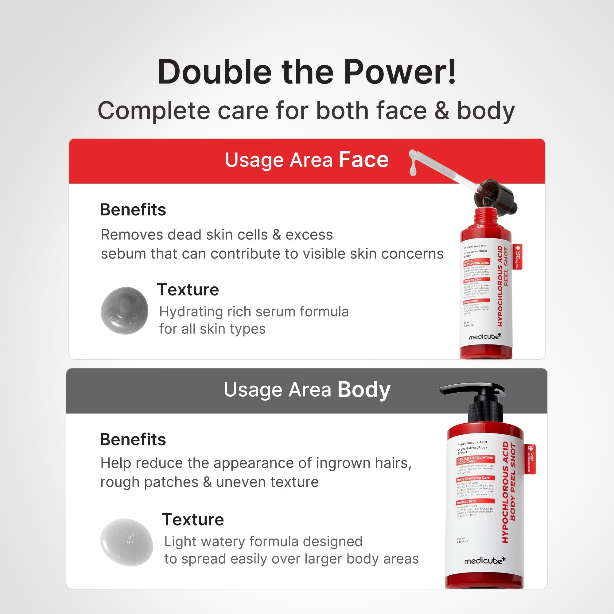 Hypochlorous Acid Rice Body Peel Shot - Ready for Daily Glow
