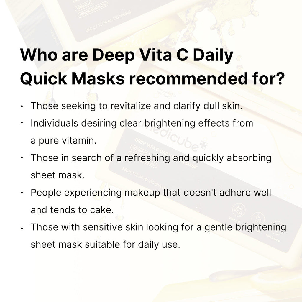 Deep Vita C Daily Quick Masks - Simple Beauty Care