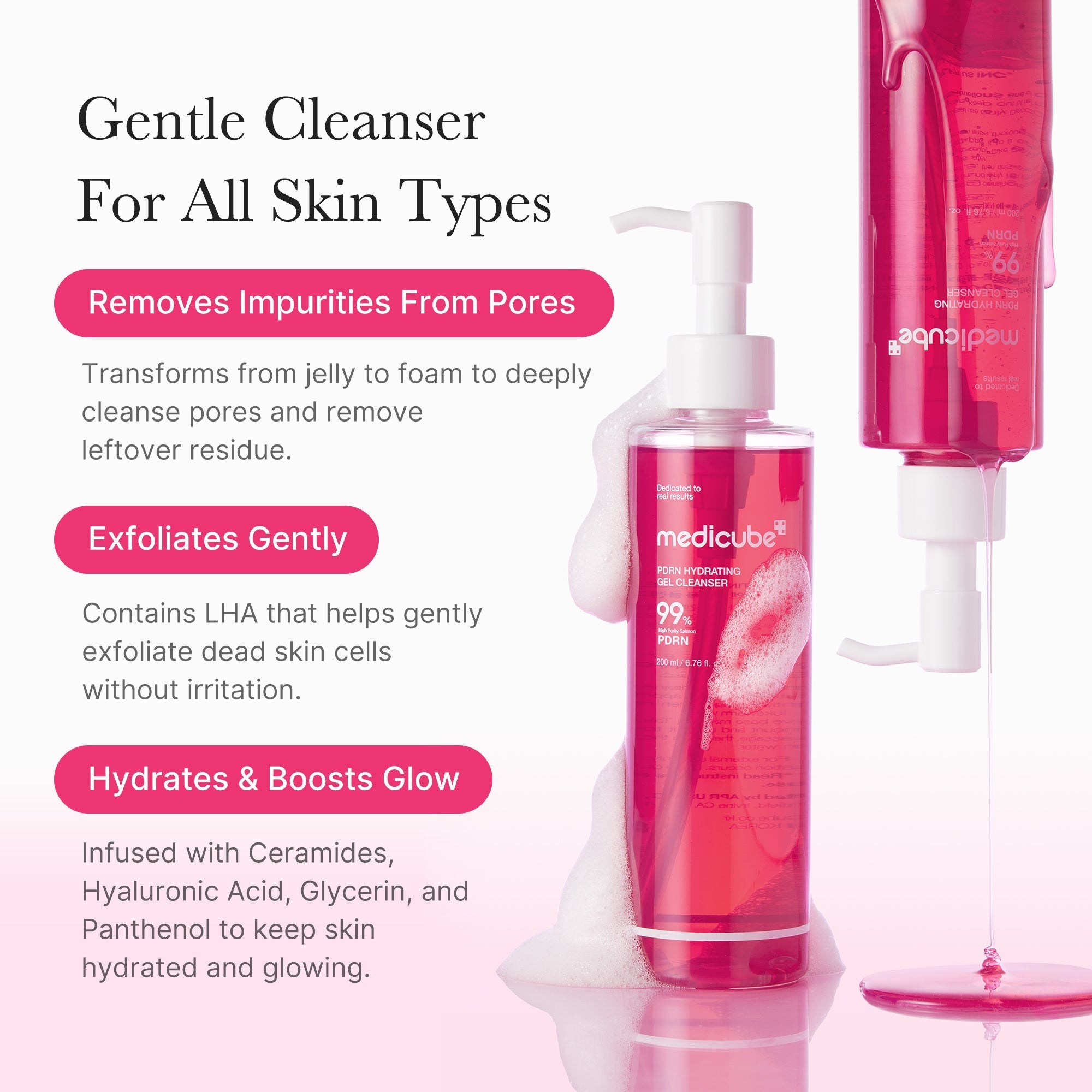 PDRN Pink Gel Cleanser - Simple Skin Routine
