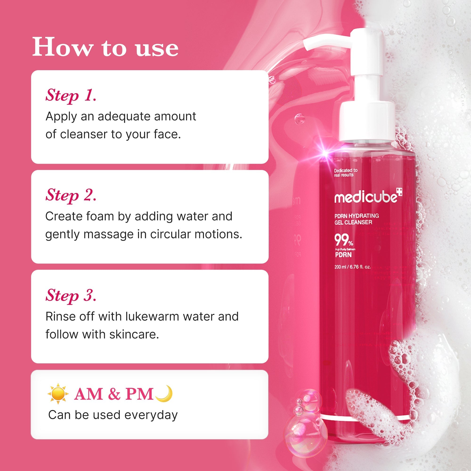 PDRN Pink Gel Cleanser - Simple Skin Routine
