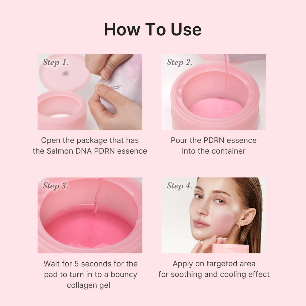 PDRN Pink Collagen Gel Toner Pad - Hydrate and Glow
